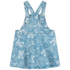 Younger Girls Blue Denim Varsity Logo Dress, 1, hi-res